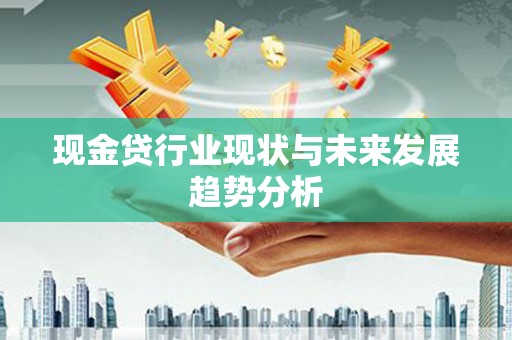 芎林现金贷行业现状与未来发展趋势分析