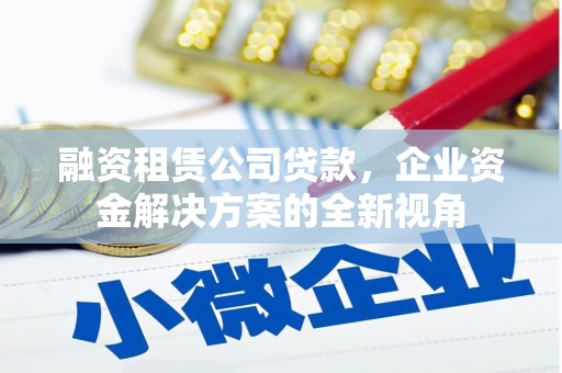 鄱阳融资租赁公司贷款，企业资金解决方案的全新视角
