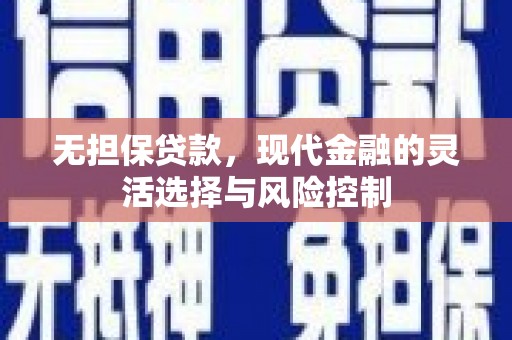 庆元无担保贷款，现代金融的灵活选择与风险控制
