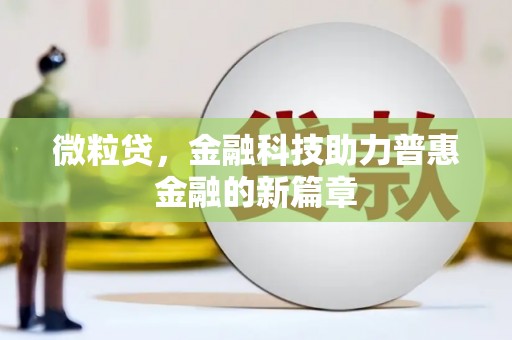 旌阳微粒贷，金融科技助力普惠金融的新篇章