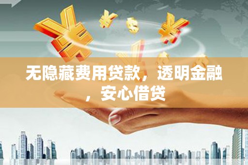 清水河无隐藏费用贷款，透明金融，安心借贷