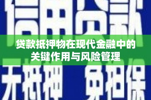 盘山贷款抵押物在现代金融中的关键作用与风险管理