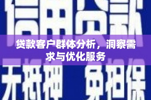 永清贷款客户群体分析，洞察需求与优化服务